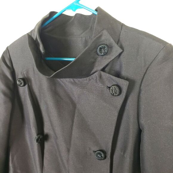 Esther Wolf Rare Vintage Elegant Black Double-Breasted Coat Size Medium - Picture 8 of 16
